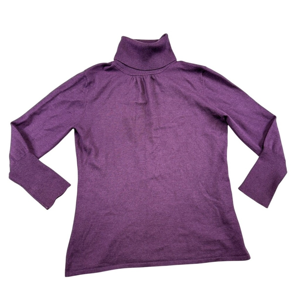 Classiques Entier Atelier Womens XL Purple Turtleneck Knit Sweater Long Sleeve